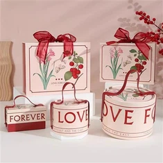Cajas de regalo redondas de lujo para dulces de boda