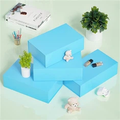 Cajas de regalo magnéticas plegables de cartón azul