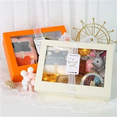 Caja de regalo de papel con tapa y base