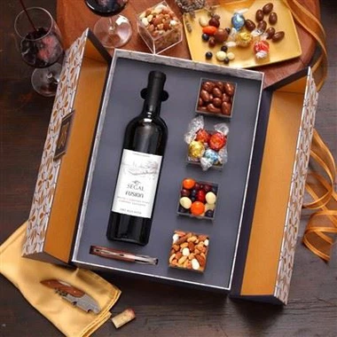 Caja de cartón de lujo para embalaje de vino