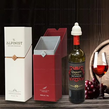 Caja de cartón rígido de lujo para embalaje de vino