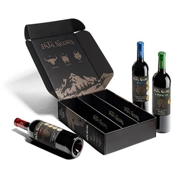 Caja de envío de vino personalizada para 3 botellas