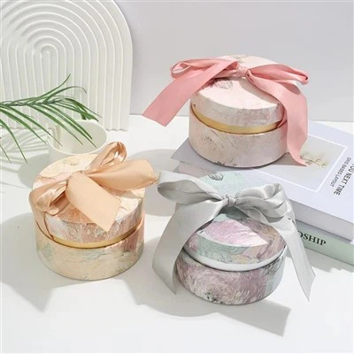 Cajas de regalo de lujo con lazo de cinta redondo